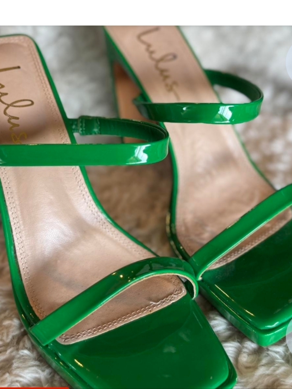 Lulu's Green Patent Strappy Sandals